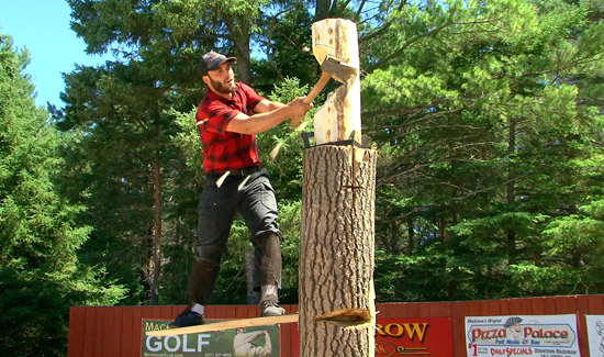 Jack Pine Lumberjack Show Events Spring Board Chop